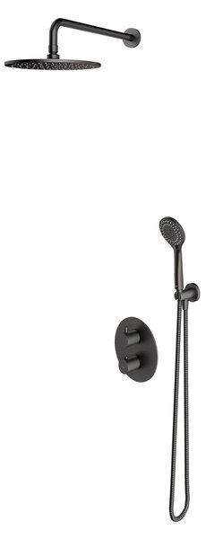 Set de dus incastrat Omnires Y, cu termostat, grafit periat