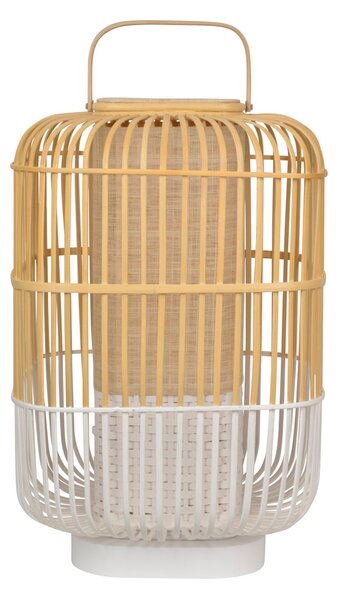 Lampă de masă Forestier, Bamboo, Alb, Camera de zi, Bamboo, Design