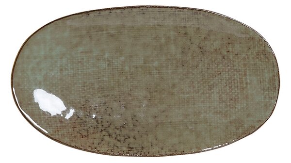 Platou oval Pebble din ceramica, turcoaz 28.1x16.5 cm