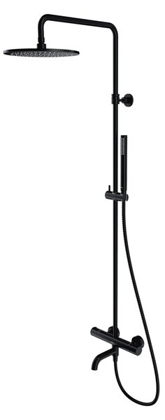 Coloana de cada-dus cu termostat, Omnires Y, negru semi-mat