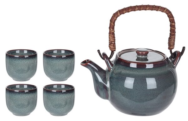 Set Khora cu ceainic si 4 cani din ceramica