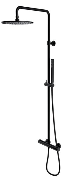 Coloana de dus cu termostat, Omnires Y, negru semi-mat