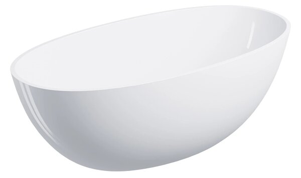 Cada freestanding, Omnires SHELL M+, 148 x 75 cm, alb lucios