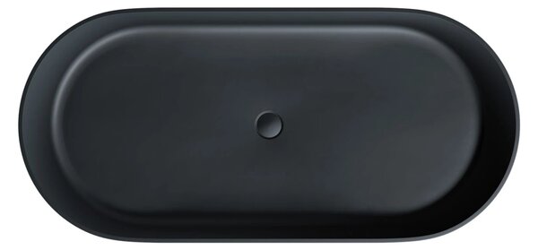Cada freestanding, Omnires OVO M+ , 160 x 75 cm, negru mat lava