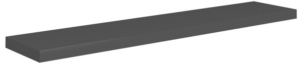 Raft de perete suspendat, negru, 120x23,5x3,8 cm, MDF