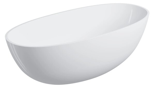 Cada freestanding, Omnires SHELL M+, 160 x 75 cm, alb lucios