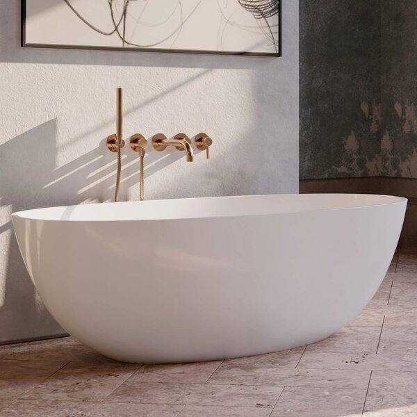Cada freestanding, Omnires SHELL M+, 160 x 75 cm, alb lucios