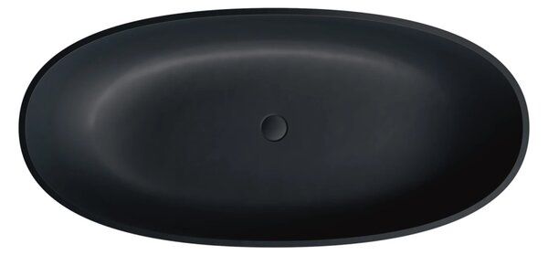 Cada freestanding, Omnires SHELL M+, 160 x 75 cm, negru mat lava
