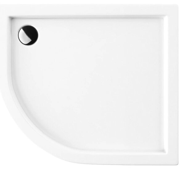 Cadita de dus, Omnires, RIVERSIDE, 80 x 90 cm, acril alb lucios