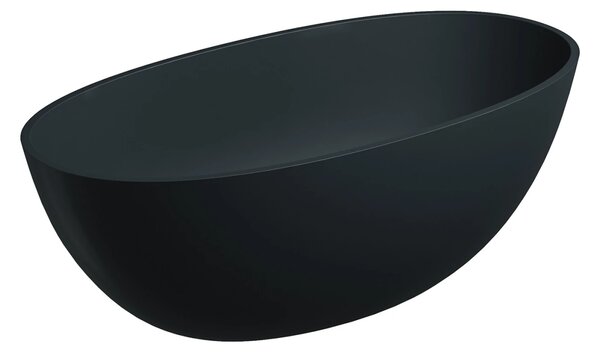 Cada freestanding, Omnires SHELL M+, 148 x 75 cm, negru mat lava
