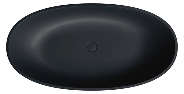 Cada freestanding, Omnires SHELL M+, 148 x 75 cm, negru mat lava