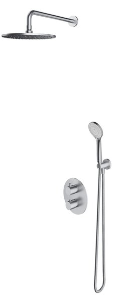 Set de dus incastrat Omnires Y, cu termostat, nichel periat