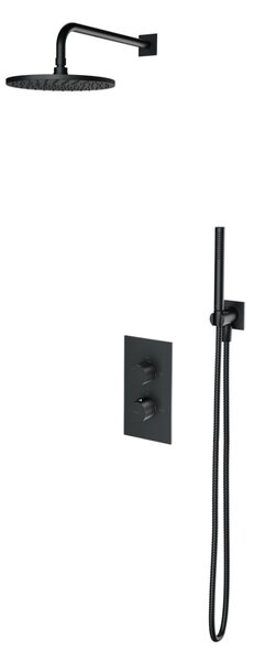 Set de dus incastrat Omnires CONTOUR,cu termostat, antracit periat