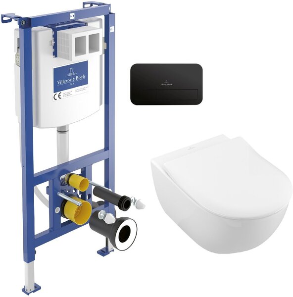 Set set Combi-Pack cu tablă Villeroy & Boch Subway 2.0 5614R201, cadru încastrat Villeroy & Boch ViConnect 92242700, 922490AN