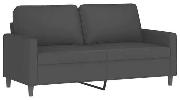 Canapea cu 2 locuri, negru, 140 cm, catifea