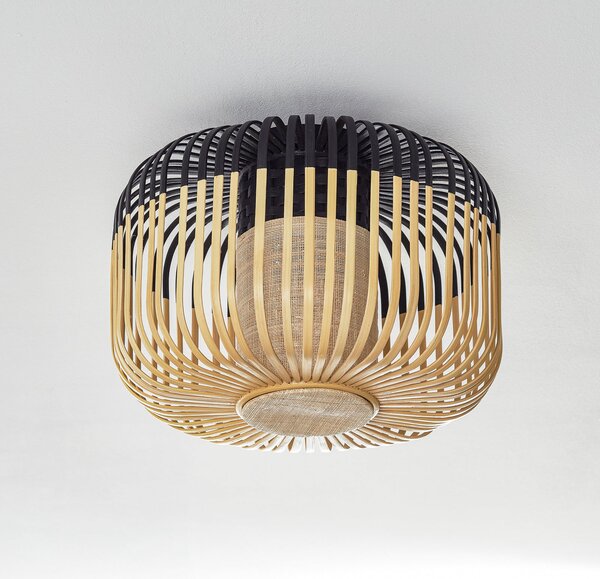 Plafoniere Forestier, Bamboo Light S, reglabil, Negru, Camera de zi, Bamboo, Design