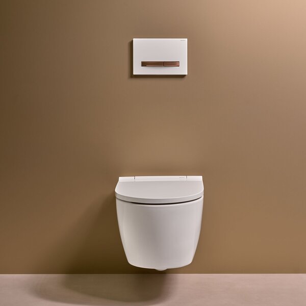 Geberit One vas wc cu capac soft-close agăţat fără margine cu spălare turbionară alb lucios 500.201.01.1