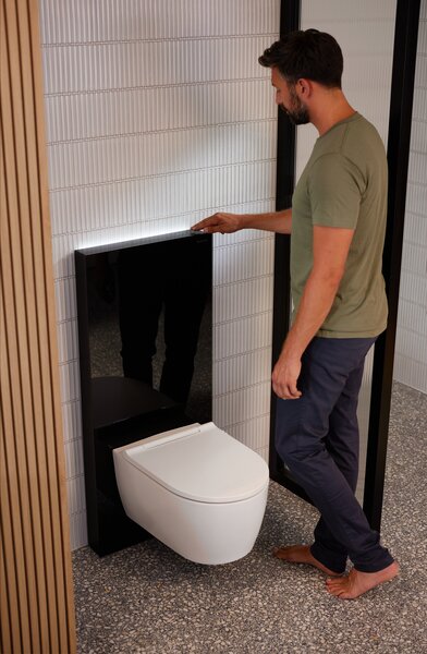 Geberit One vas wc cu capac soft-close agăţat fără margine cu spălare turbionară alb lucios 500.201.01.1