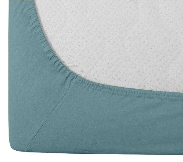 Cearsaf Jersey EXCLUSIVE cu elastic 180 x 200 cm turcoaz