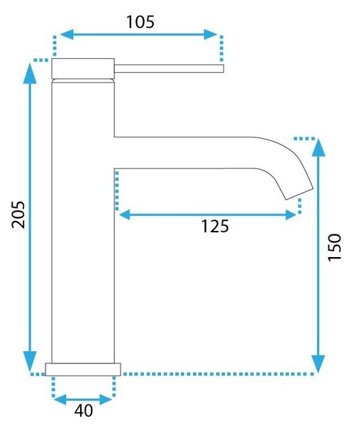Rea Clif baterie lavoar stativ auriu REA-B5323