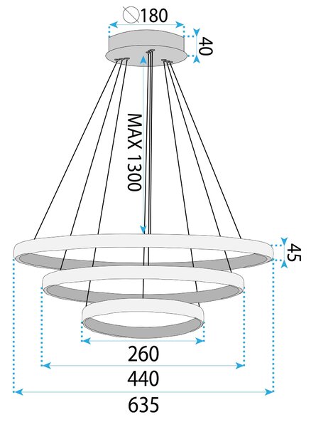 Lampa LED LHJ042-CP3 GOLD