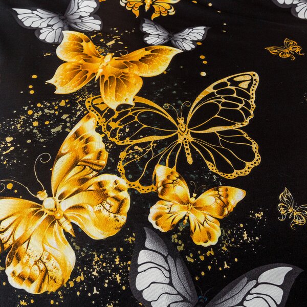 Fata de perna din microfibra GOLD BUTTERFLY 70x90 cm, negru