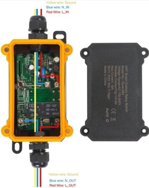 Comutator inteligent de exterior Immax NEO 07746L NEO LITE 3680W/230V/16A IP68 Wi-Fi Tuya
