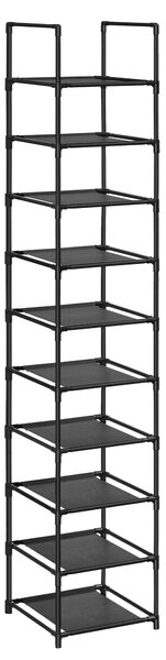 Dulap pentru pantofi cu cadru metalic ORDEN 173x33 cm, negru