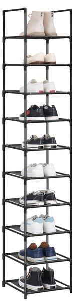 Dulap pentru pantofi cu cadru metalic ORDEN 173x33 cm, negru