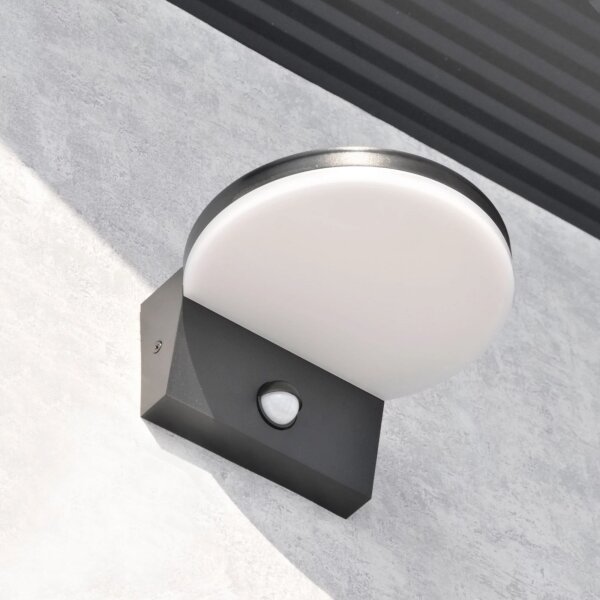 Aplică LED de exterior cu senzor TESA LED/10W/230V IP54 negru