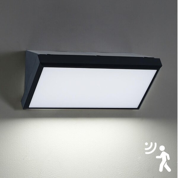 Brilagi - Aplică de perete LED pentru exterior cu senzor TRIANGLE LED/20W/230V, negru