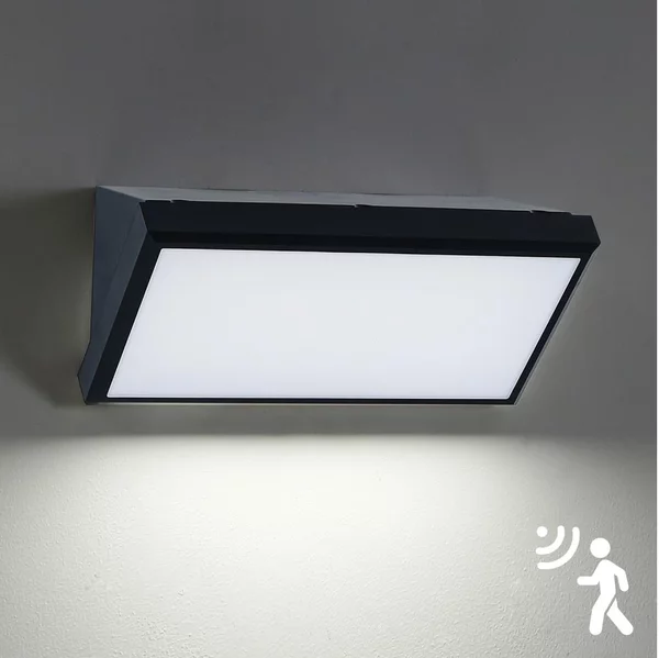 Brilagi - Aplică de perete LED pentru exterior cu senzor TRIANGLE LED/20W/230V, negru