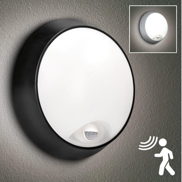 Aplică LED de exterior cu senzor Brilagi BULKHEAD LED/20W/230V IP65