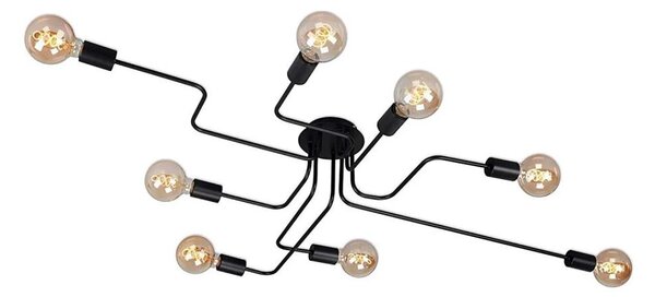 Lustră aplicată Briloner 2888-085 FARETTO 8xE27/60W/230V negru