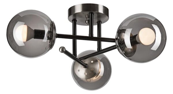 Lustră aplicată MALENA 3xE14/5W/230V negru/gri