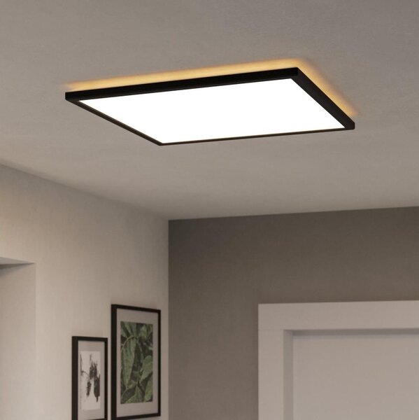 Plafonieră LED RGBW dimabilă de exterior Eglo 901468 ROVITO-Z 17W/230V 50x50 cm IP44 negru