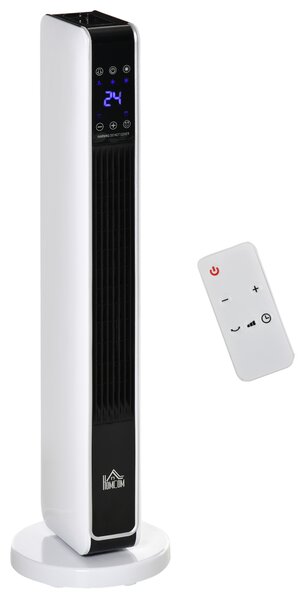 HOMCOM Încălzitor electric oscilant 1100/2200 W PTC — telecomandă, temporizator 8h | Aosom Romania