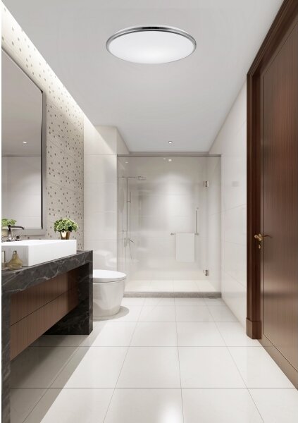 Plafonieră LED pentru baie Top Light SILVER LED/18W/230V IP44 d. 34 cm crom lucios
