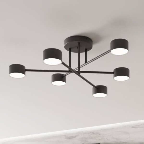 Plafonieră aplicată HALO 6xGX53/10W/230V neagră