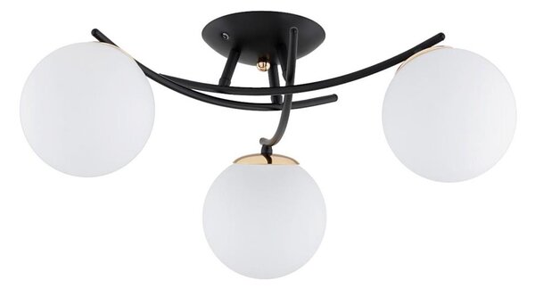 Lustră aplicată SAVI 3xE14/10W/230V negru/auriu