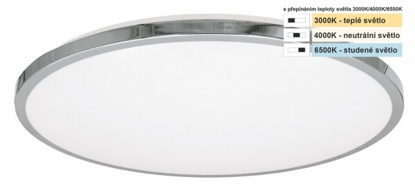 Plafonieră LED pentru baie Top Light SILVER LED/18W/230V IP44 d. 34 cm crom lucios
