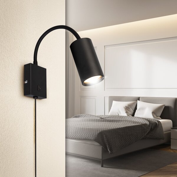 Lampă flexibilă de perete Brilagi SELE 1xGU10/30W/230V negru