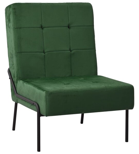 Scaun de relaxare, verde închis, 65x79x87 cm, catifea