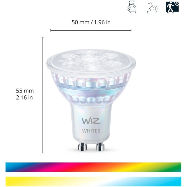 SET 3x bec LED RGBW dimabil WiZ PAR16 GU10/4,7W/230V 2200-6500K Wi-Fi