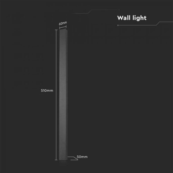 Aplica LED de exterior, 10W, 230V, 3000K, IP65, 51 cm, antracit