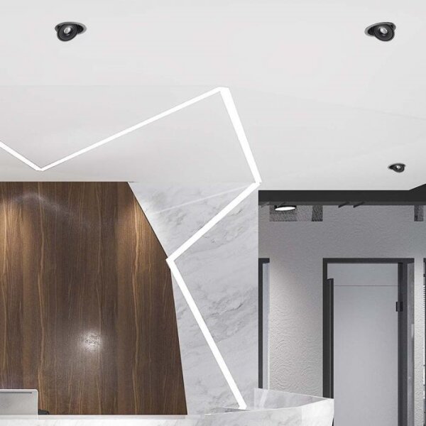 LED spot încastrat 12W 230V 3000/4000/6400K pr. 12 cm negru