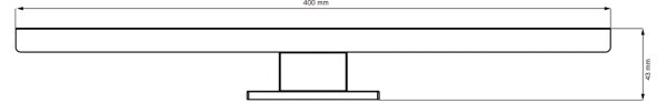 Aplică LED pentru oglindă de baie SAMOS LED/8W/230V 4000K 40 cm IP44 negru