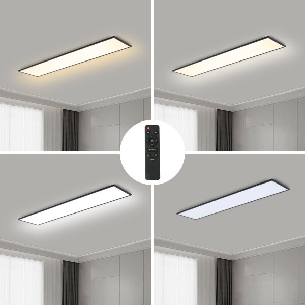 BRILAGI - Corp de iluminat LED dimabil SLIMFRAME LED/58W/230V 120x30 cm negru + telecomandă