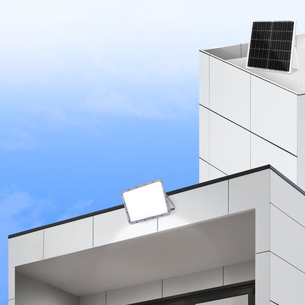 Aigostar - Proiector solar LED reglabil, 200W, 3,4V, IP65, cu telecomandă
