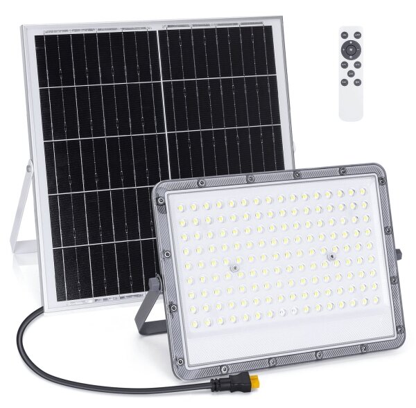Aigostar - Proiector solar LED reglabil, 200W, 3,4V, IP65, cu telecomandă